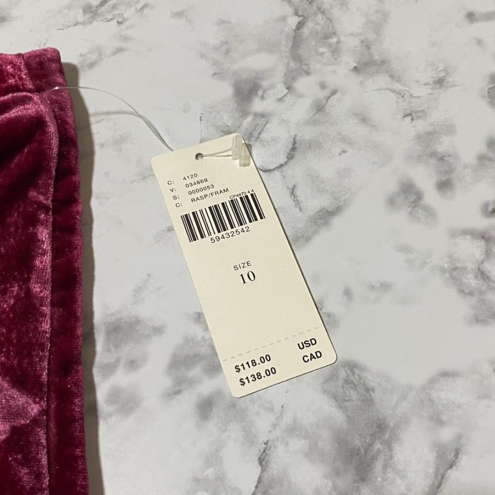 Anthropologie red velvet mini skirt. Fall wardrobe. Size 10. - Picture 7 of 9